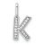 14K White Gold Diamond Letter K Initial Pendant