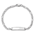 Rhodium Over 14k White Gold Polished Figaro ID Bracelet