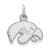 Rhodium Over Sterling Silver LogoArt University of Lowa Extra Small Pendant