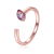 Amethyst 14K Rose Gold Over Sterling Silver Marquise Solitaire Open
Design Ring, 0.25ct