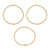 Initial F CZ Beaded Bracelet Set In 14K Gold Over Brass 0.12ctw