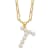 Gold Tone Sterling Silver 3-5.5mm Freshwater Cultured Pearl LETTER T
18-inch Necklace