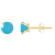 5mm Round Turquoise 10k Yellow Gold Stud Earrings