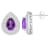 8x5mm Pear Shape Amethyst And White Topaz Rhodium Over Sterling Silver
Double Halo Stud Earrings