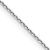Rhodium Over 14k White Gold 0.8mm Solid Diamond-Cut Round Open Link
Cable 14 Inch Chain