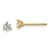 14K Yellow Gold Lab Grown Diamond 1/4ctw Certified VS/SI GH 3-Prong Earrings