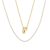 CZ Initial P Tennis Necklace And Pendant Set In 14K Gold Over Brass 4.05ctw