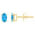 5x3mm Oval Blue Topaz 14k Yellow Gold Stud Earrings