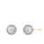 14k Yellow Gold 10-11mm Gray Freshwater Pearl Stud Earrings
