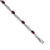 Rhodium Over 14k White Gold Garnet and Diamond Bracelet
