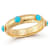 Rachel Zoe Lab-Created Turquoise Tubogas Bold Bangle in 14K Gold Over Brass