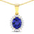 1.15ctw 14K Yellow Gold Tanzanite and White Diamond Pendant with 18 inch
Cable Chain