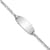 Rhodium Over 14k White Gold Polished Oval Figaro ID Bracelet