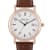 Mathey Tissot Men's City White Dial, Rose Bezel, Brown Leather Strap Watch