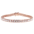 White Cubic Zirconia 18K Rose Gold Over Sterling Silver Tennis Bracelet 17.28ctw