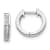 Rhodium Over 14K White Gold Lab Grown Diamond Hinged Hoop Earrings