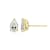 Pear Shape Moissanite 14k Yellow Gold Over Silver Stud Earrings 1.90ctw DEW