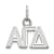 Rhodium Over Sterling Silver LogoArt Alpha Gamma Delta Extra Small Pendant