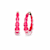 14K Yellow Gold Over Sterling Silver Acrylic and Hand Painted Enamel
Bamboo Illusion Hoops in Pink