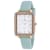 Oceanaut Women's Adorn White Dial, Rose Bezel, Green Rubber Strap Watch