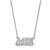 Rhodium Over Sterling Silver LogoArt Delta Phi Epsilon Medium Pendant Necklace