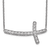 Rhodium Over 14K White Gold Lab Grown Diamond VS/SI GH, Sideways Cross
18 Inch Necklace