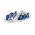 1.25ctw Sapphire and Diamond Ring in 14k White Gold