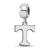 Sterling Silver Rhodium-plated LogoArt University of Tennessee Small
Dangle Bead