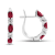 2.00ctw Ruby and Diamond Hoop Earrings in 14k White Gold