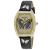 Christian Van Sant Women's Papillon Yellow Dial, Brown Leather Strap Watch