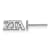 Rhodium Over Sterling Silver LogoArt Extra Small Post Earrings