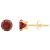 5mm Round Garnet 10k Yellow Gold Stud Earrings