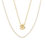 CZ Initial S Tennis Necklace And Pendant Set In 14K Gold Over Brass 4.05ctw