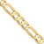 10k Yellow Gold 6mm Concave Open Figaro Link Bracelet