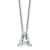 White Lab-Grown Diamond F VS 14K White Gold "A" Initial
Necklace 2.00ct