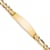 14k Yellow Gold Figaro Link Soft Diamond Shape ID Bracelet