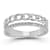 Sterling Statements Rhodium Over Sterling Silver Stacked CZ Curb Ring