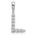 Rhodium Over 14K White Gold Lab Grown Diamond Letter L Initial Pendant