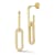 Rachel Zoe Pave Link CZ Drop Earrings in 14K Gold Over Sterling Silver