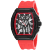 Christian Van Sant Men's Odyssey Black Dial, Red Bezel, Red Rubber Strap Watch