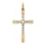 10k Yellow Gold 0.10 cttw Diamond Cross Pendant