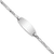 Rhodium Over 14k White Gold Oval Figaro Link ID Bracelet