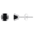 5mm Cushion Black Onyx Rhodium Over 10k White Gold Stud Earrings