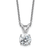 Rhodium Over 14K Gold 1 ct. 6.5mm Round G H I True Light Moissanite
Solitaire Pendant with Chain