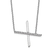 Rhodium Over 14k White Gold Sideways Diamond Initial X Pendant Cable
Link 18 Inch Necklace