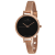 Christian Van Sant Women's Grace Black Dial, Rose Stainless Steel Watch