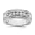 Rhodium Over 14K White Gold Lab Grown Diamond SI1/SI2, G H I, Polish and
Satin Men's Ring