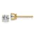 14K Yellow Gold 1/2ct. 4.0mm Round D E F Pure Light Moissanite Earrings
