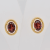 1.80ctw Oval Garnet 14K Yellow Gold Over Sterling Silver Stud Earrings