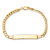 10k Yellow Gold Flat Curb Link ID Bracelet